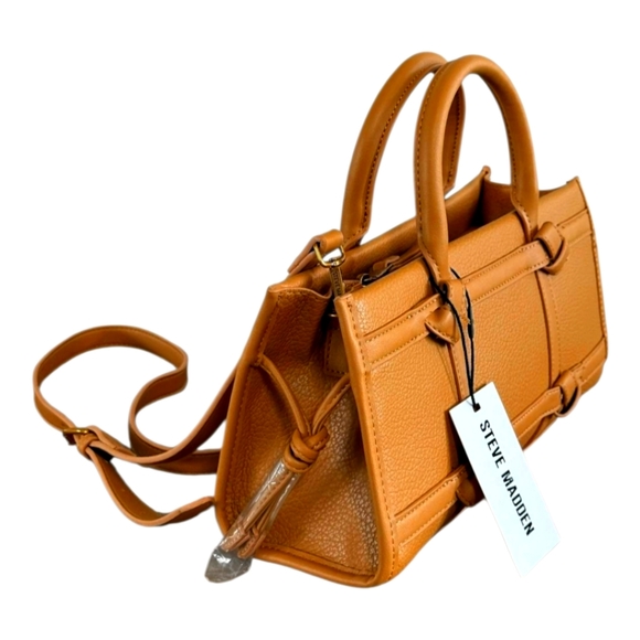 Steve Madden Handbags - Steve Madden Tan Leather Satchel
